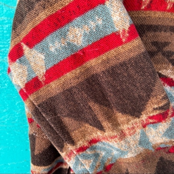 RALPH LAUREN JEANS SHERPA COLLAR NATIVE PRINT LIGHTWEIGHT ZIP JACKET SIZE MEDIUM - Picture 7 of 15